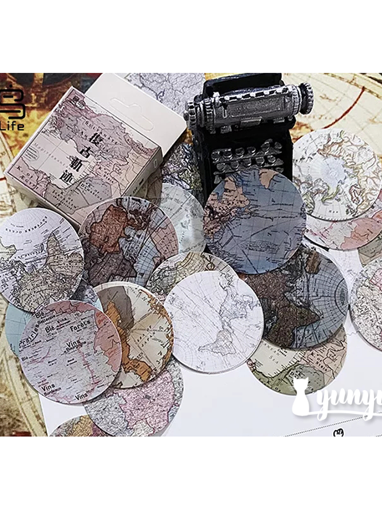 Caja Stickers Mapa - 45 pzas 3