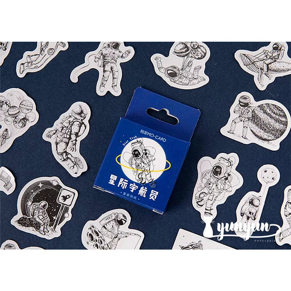 Caja Stickers Astronauta - 45 pzas 1