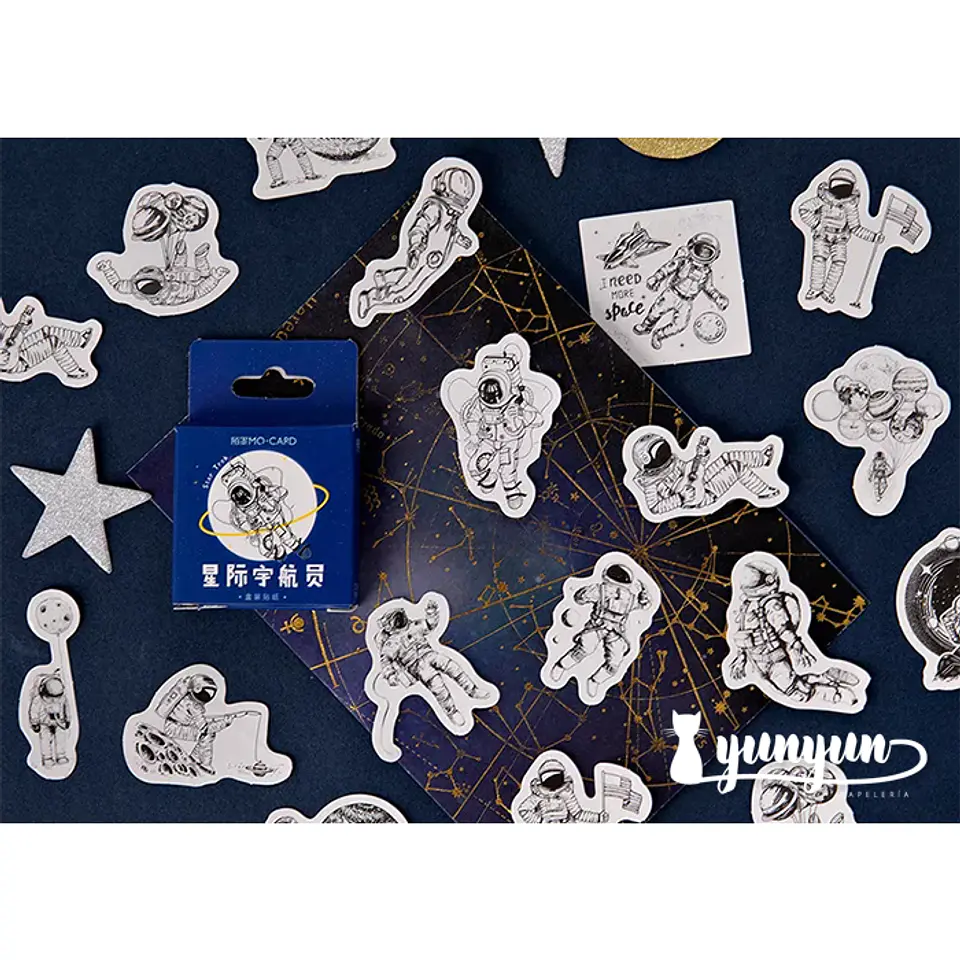 Caja Stickers Astronauta - 45 pzas 2
