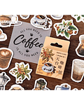 Caja Stickers Café - 45 pzas