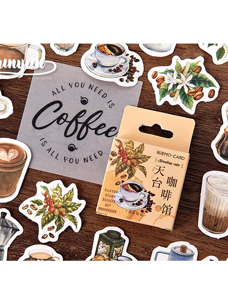 Caja Stickers Café - 45 pzas 1