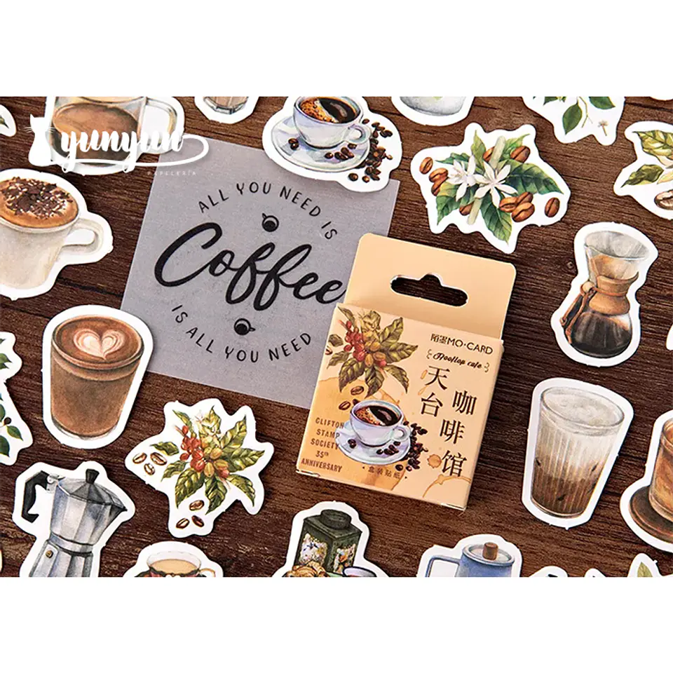 Caja Stickers Café - 45 pzas 1