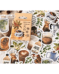 Caja Stickers Café - 45 pzas