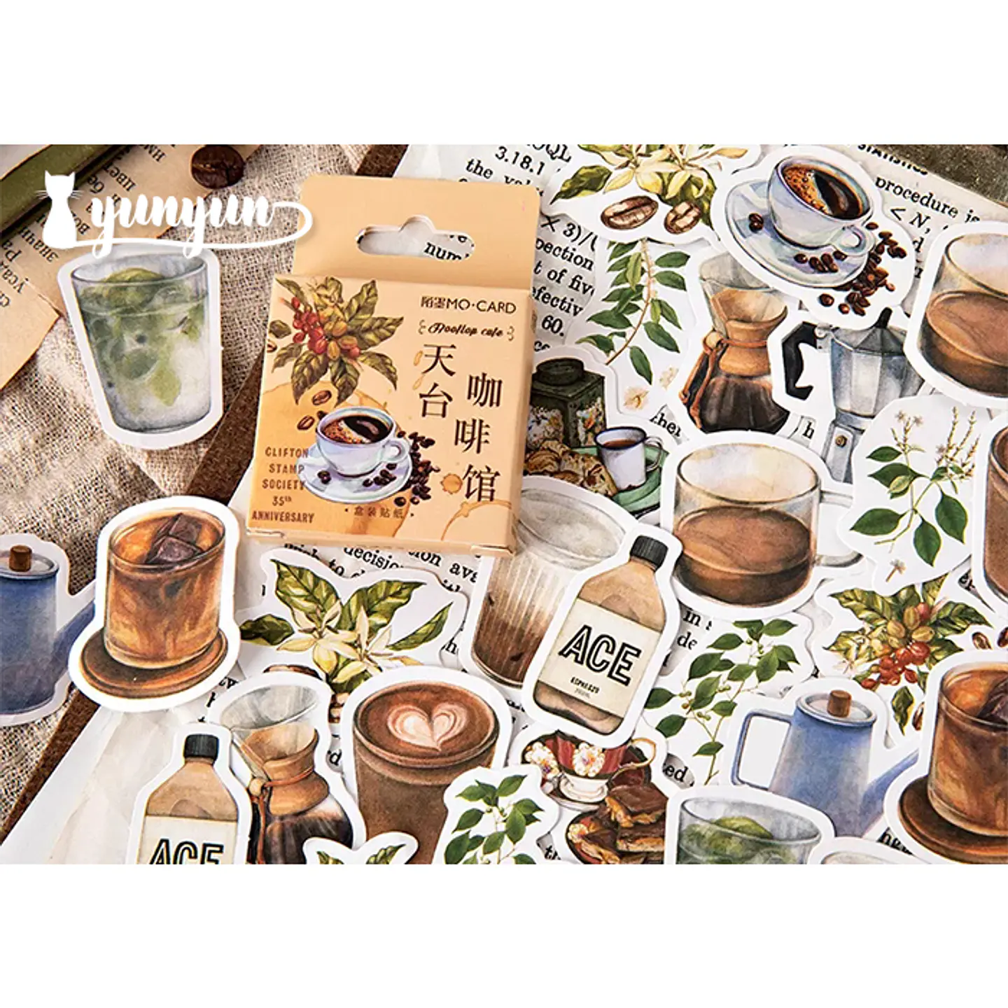 Caja Stickers Café - 45 pzas 3