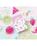 Caja Stickers Frutas - 45 pzas