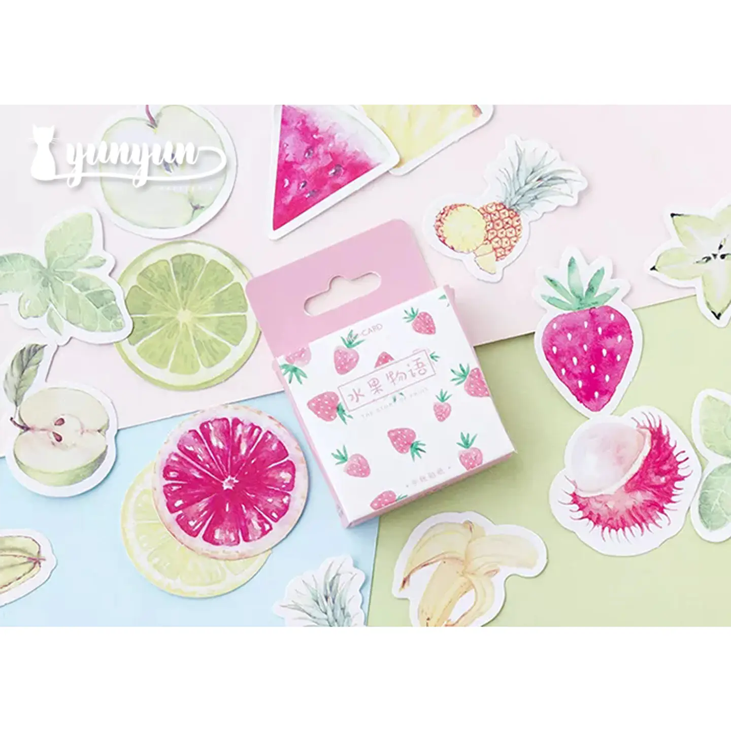 Caja Stickers Frutas - 45 pzas 1
