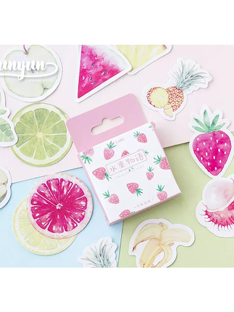 Caja Stickers Frutas - 45 pzas 1