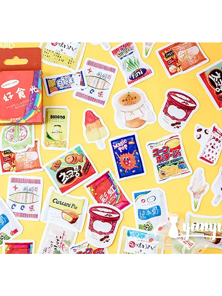 Caja Stickers Snacks - 45 pzas 1