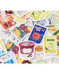 Caja Stickers Snacks - 45 pzas