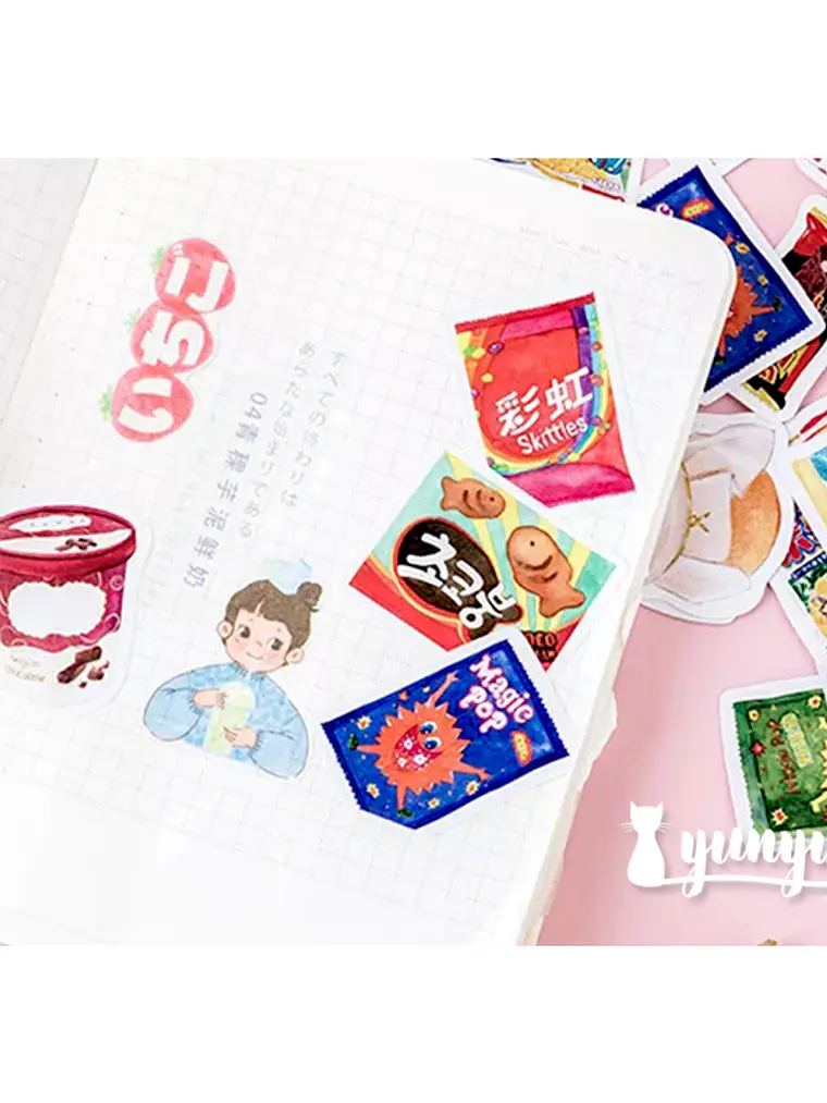 Caja Stickers Snacks - 45 pzas 3
