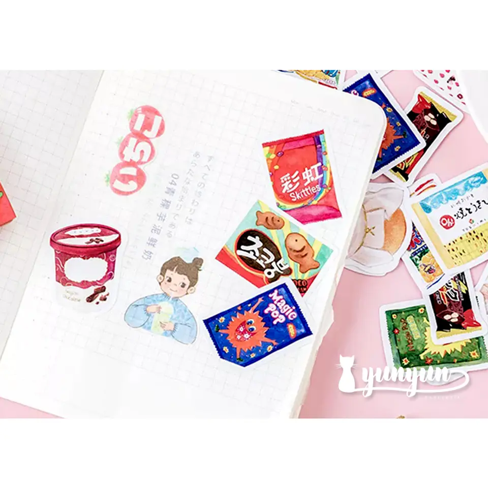 Caja Stickers Snacks - 45 pzas 3