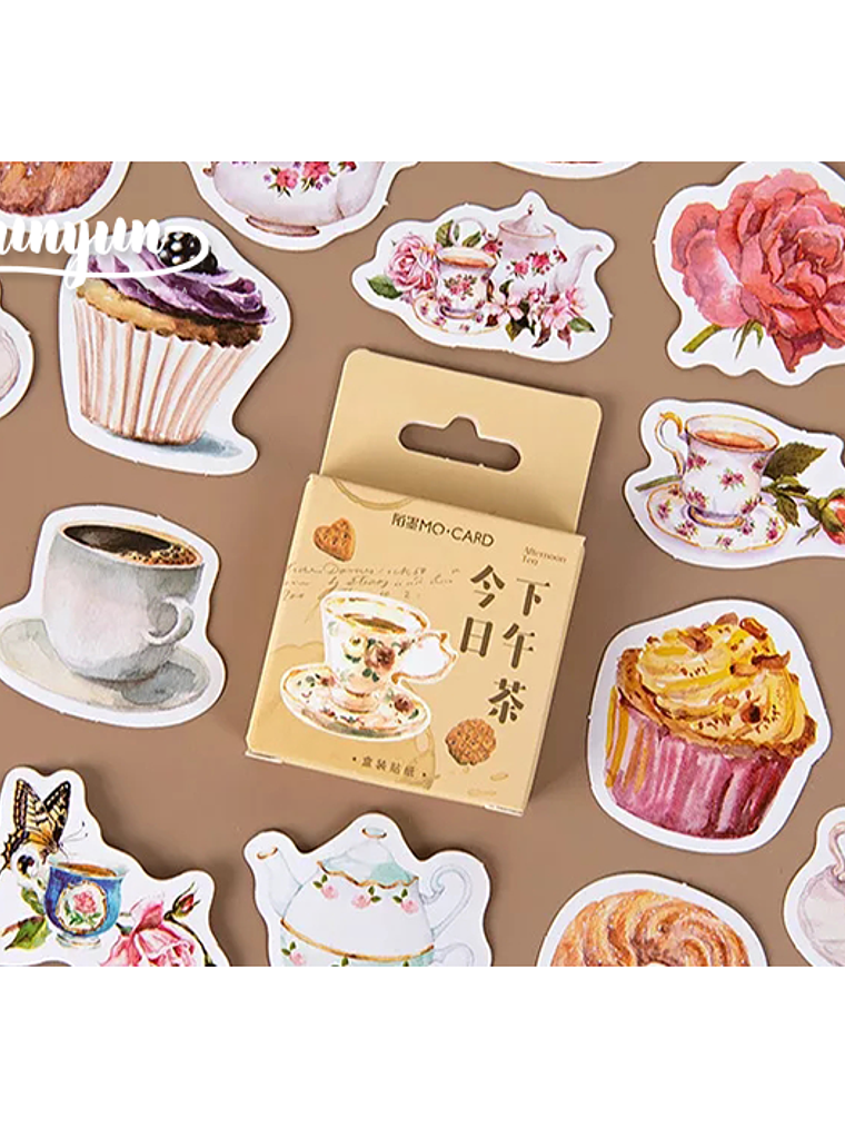 Caja Stickers Hora del Té - 45 pzas 1