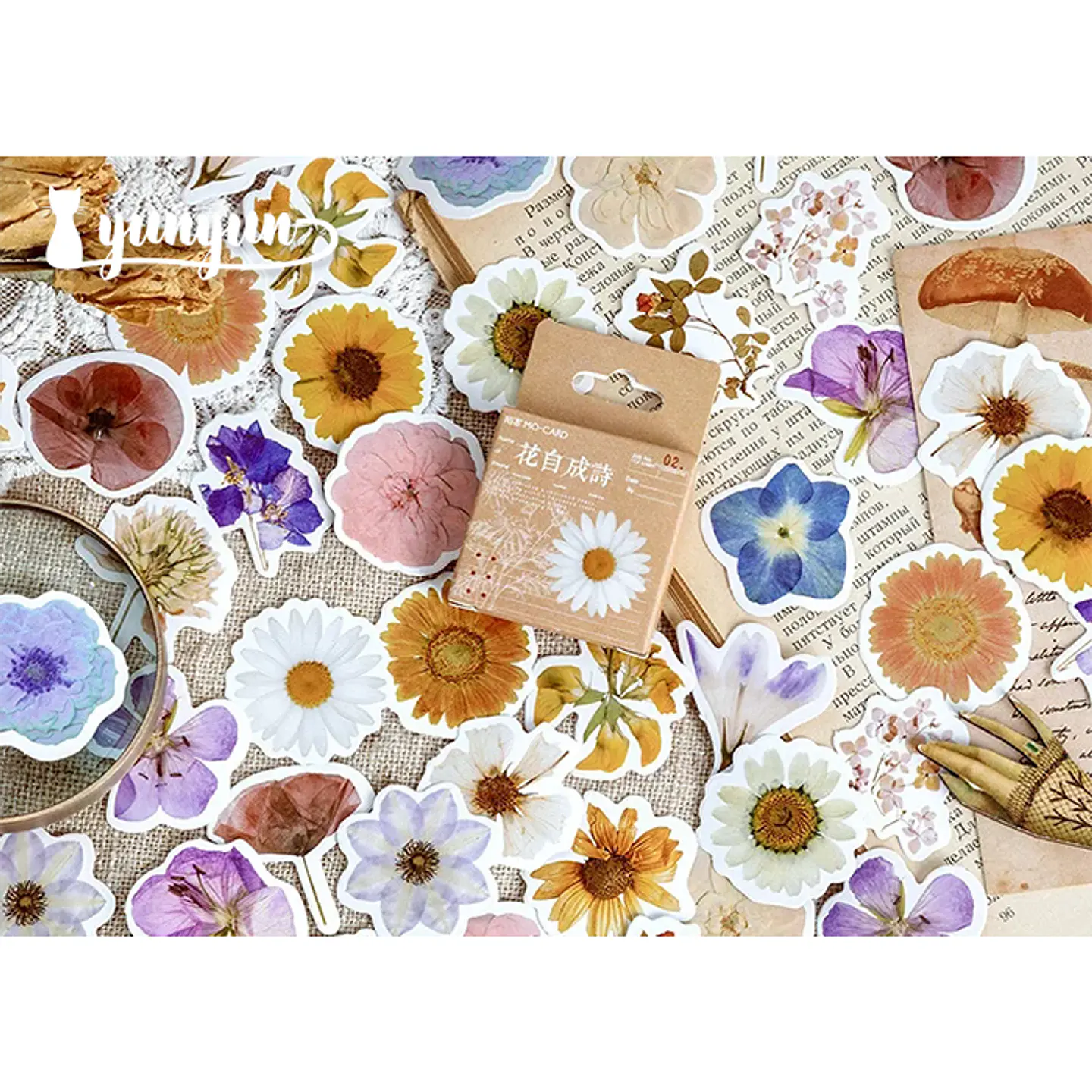 Caja Stickers Flores #3 1