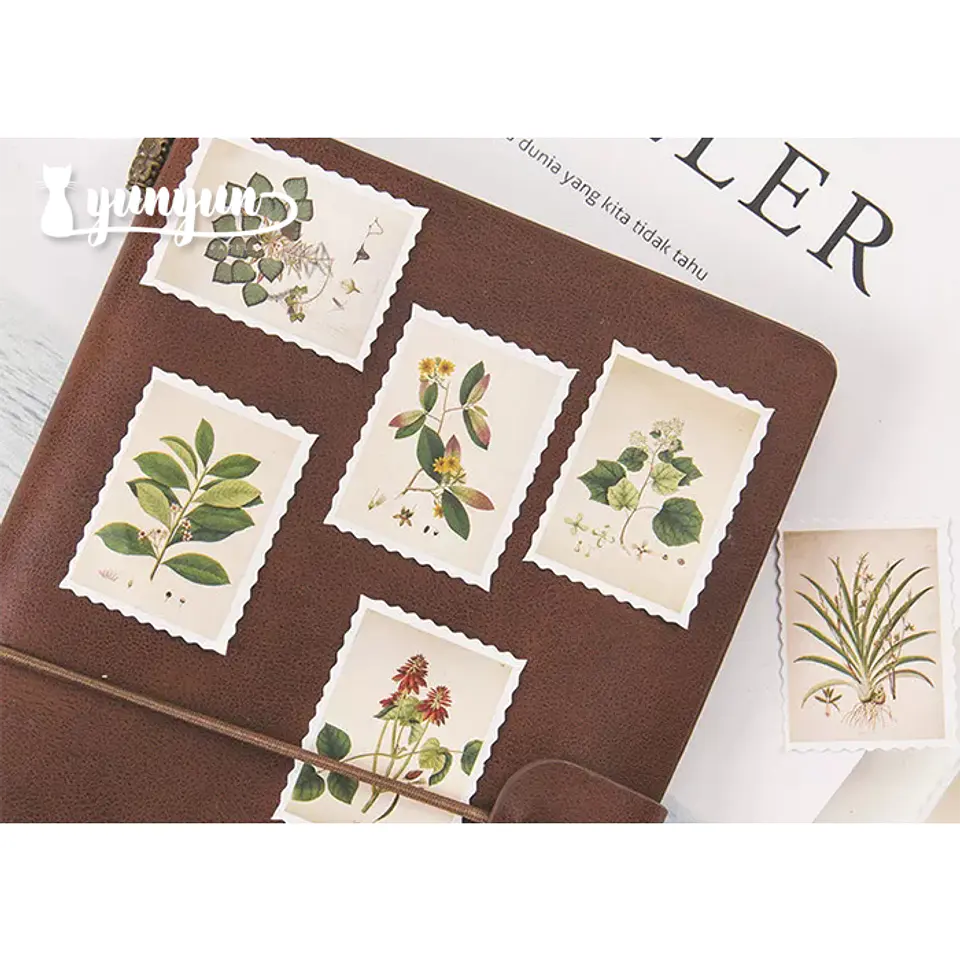 Caja Stickers Estampillas Botánicas II - 45 pzas 3