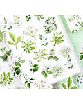 Caja Stickers Flores Blancas - 45 pzas