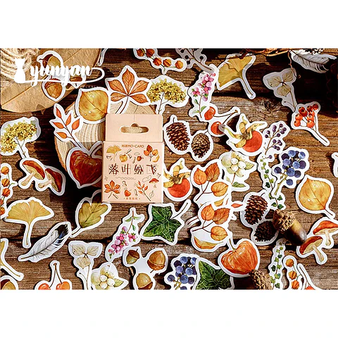 Caja Stickers Bosque Otoñal - 45 pzas
