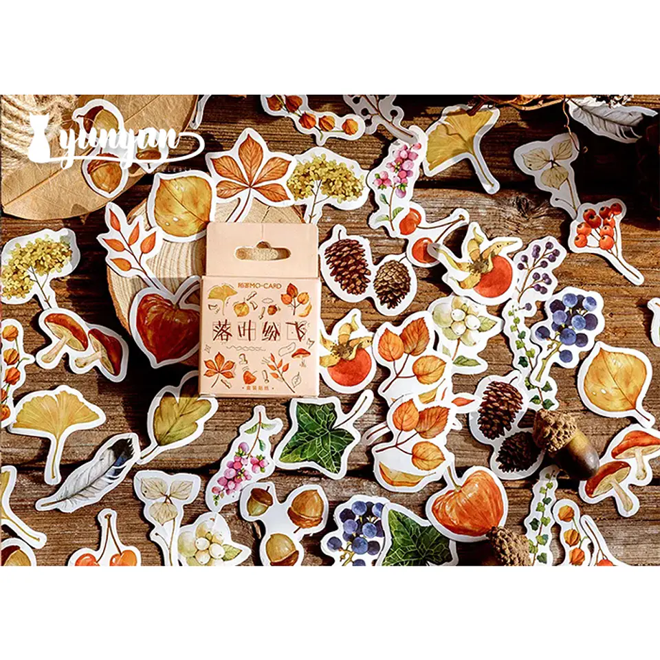 Caja Stickers Bosque Otoñal - 45 pzas 1