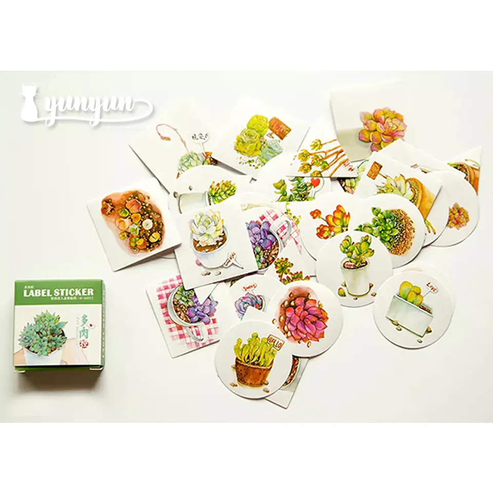 Caja Stickers Cactus II - 40 pzas 1