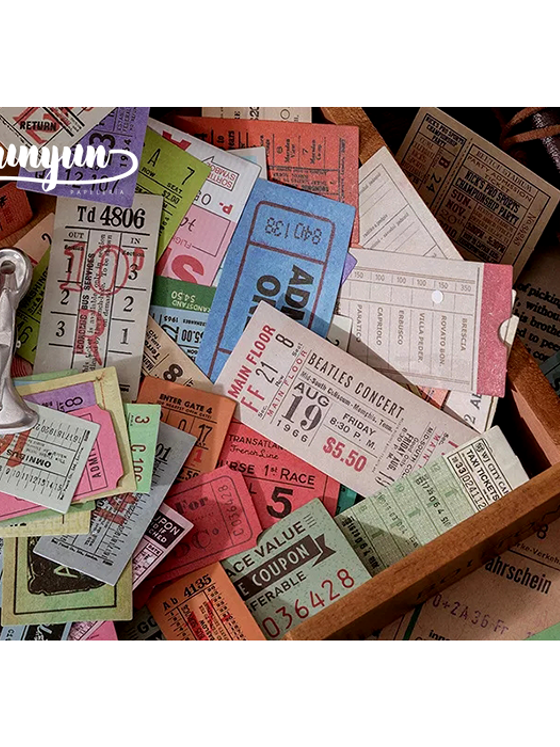 Vintage Tickers Stickers Pack - 40 pzas 2