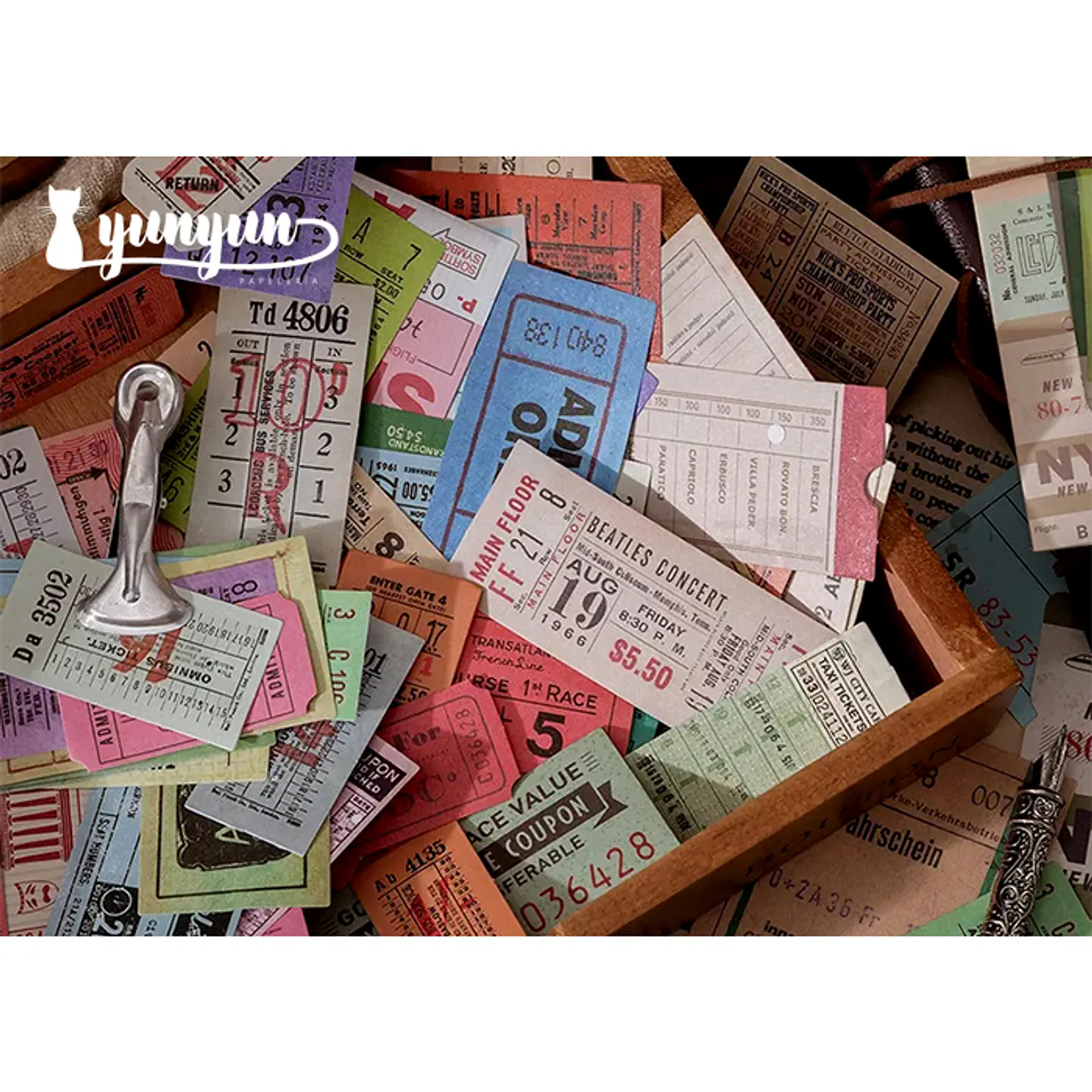 Vintage Tickers Stickers Pack - 40 pzas 2