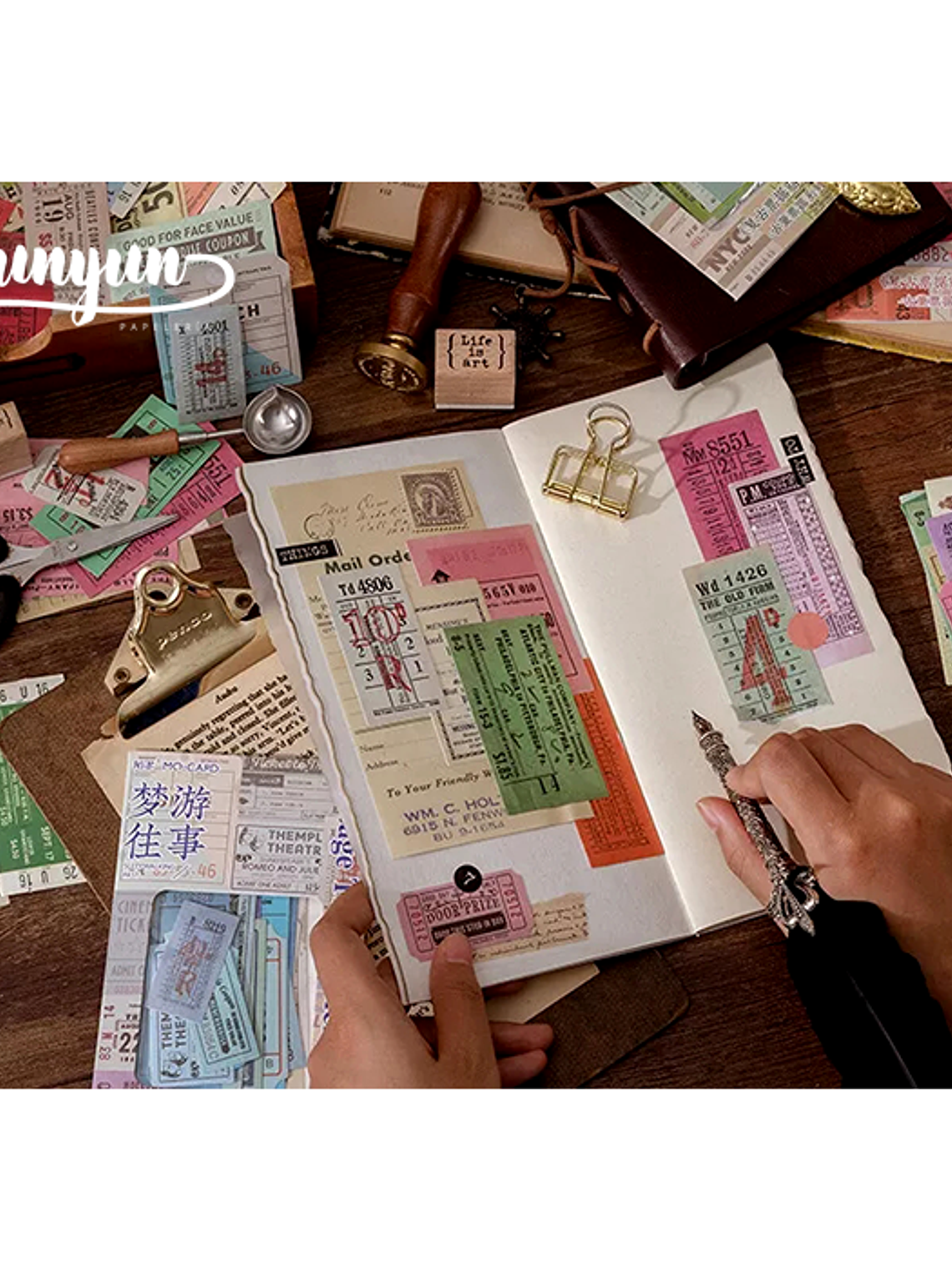 Vintage Tickers Stickers Pack - 40 pzas 4