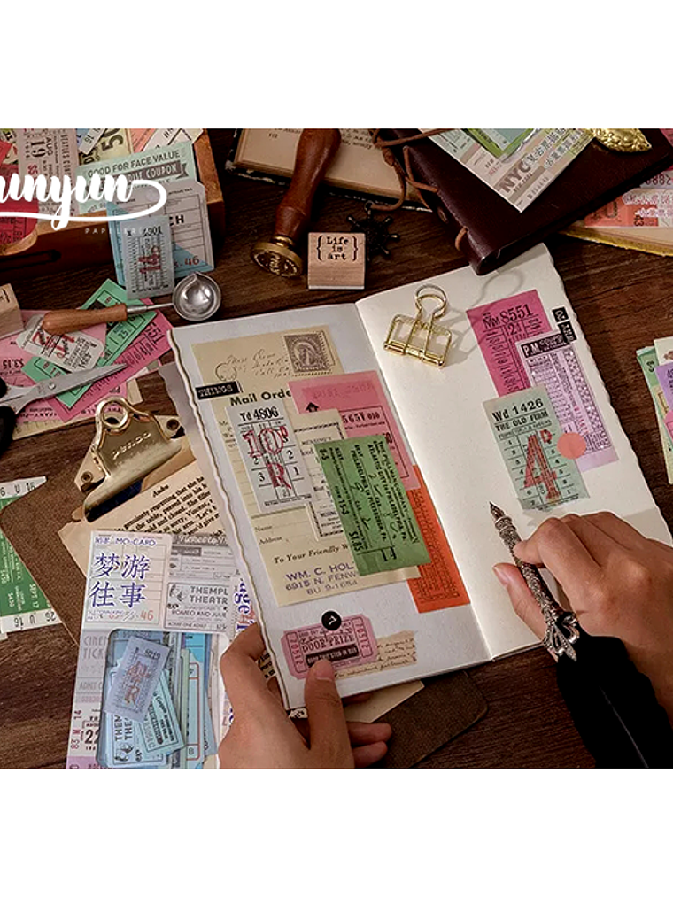 Vintage Tickers Stickers Pack - 40 pzas 4