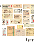 Vintage Tickers Stickers Pack - 40 pzas