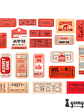 Vintage Tickers Stickers Pack - 40 pzas - Miniatura 10