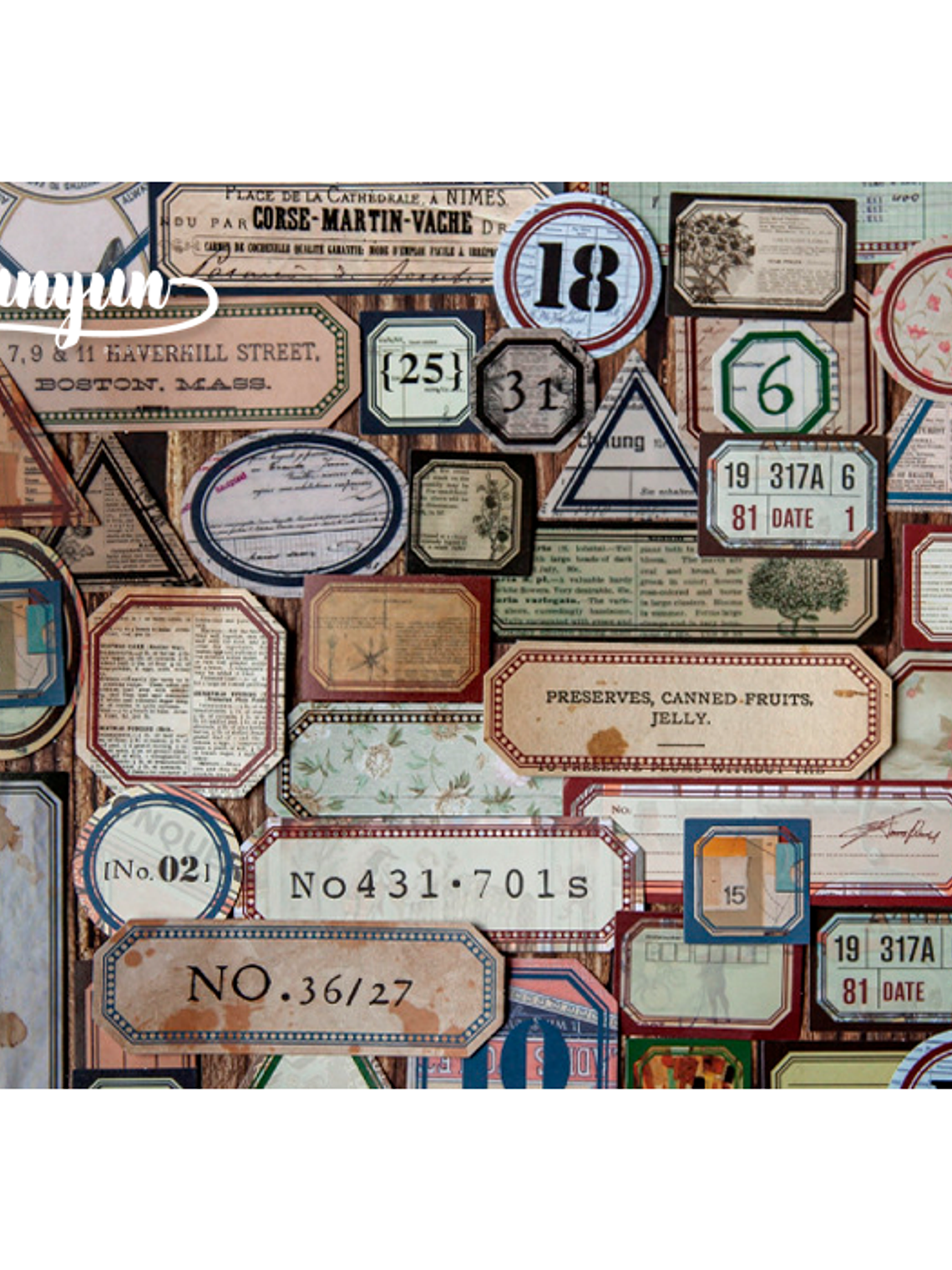 Stickers Retro Label - 40 pzas 2