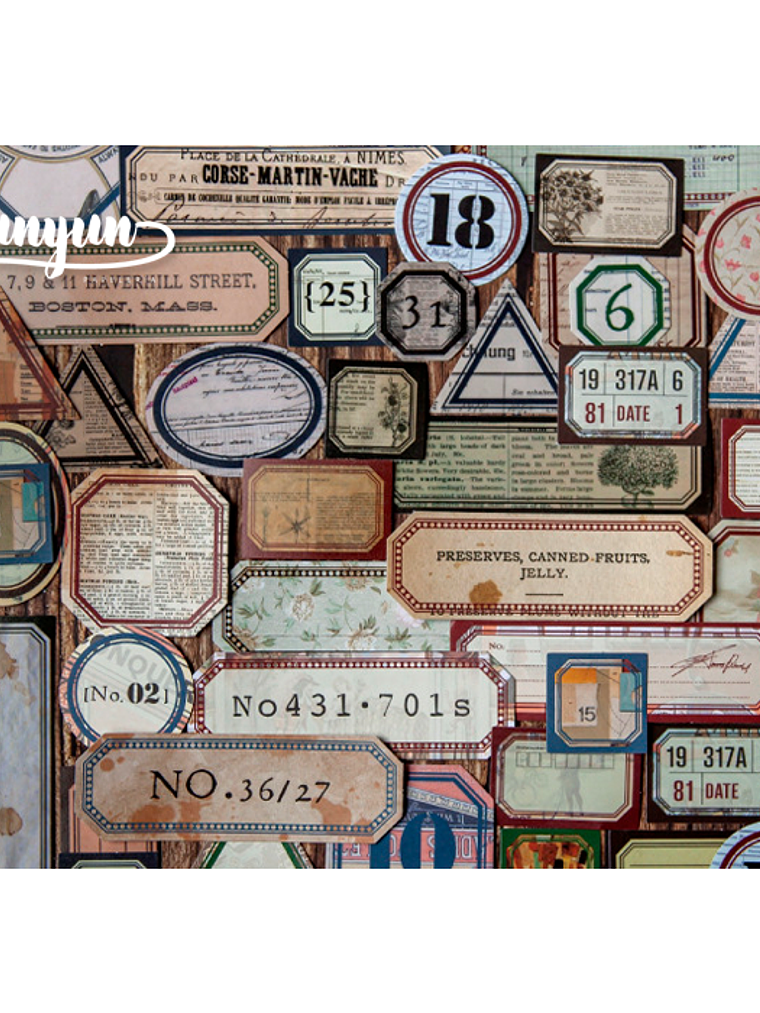 Stickers Retro Label - 40 pzas 2