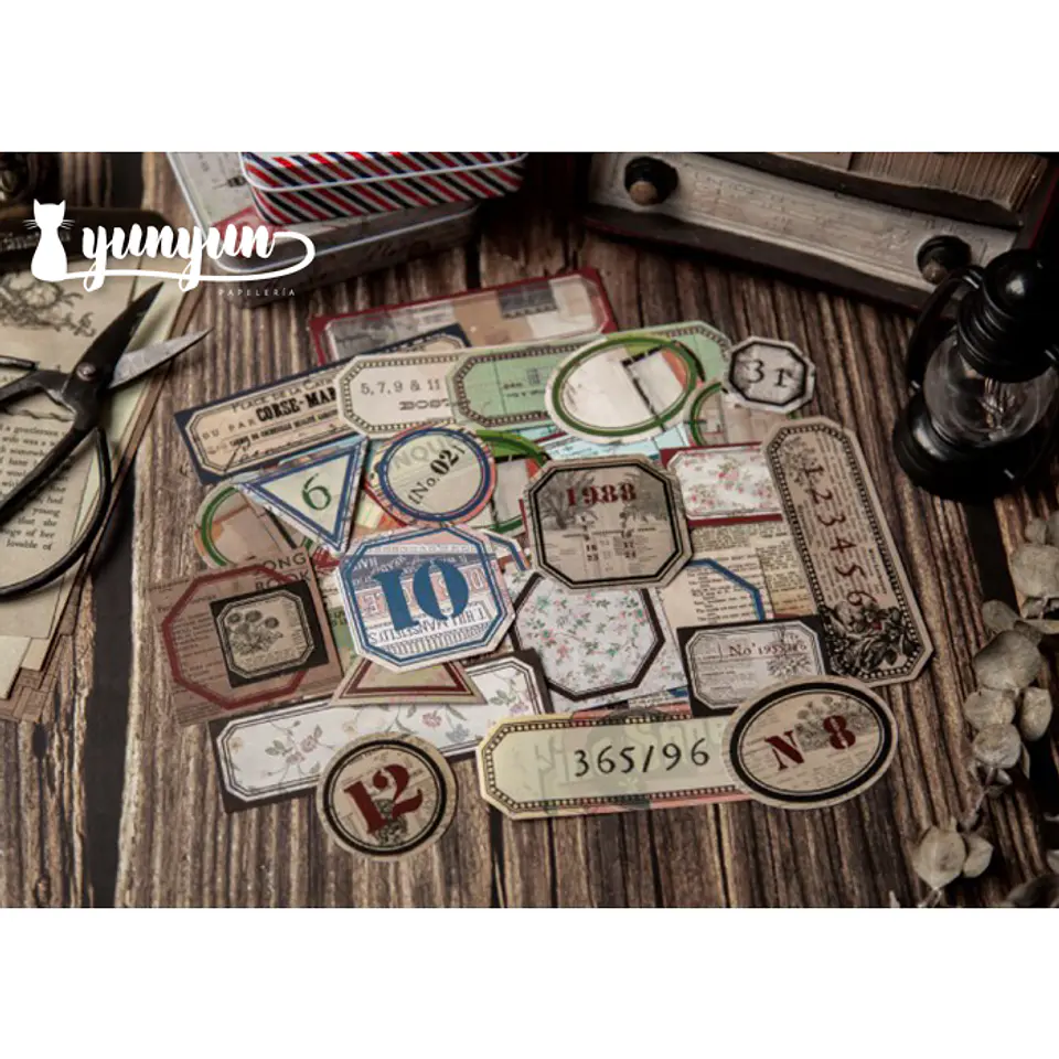 Stickers Retro Label - 40 pzas 4