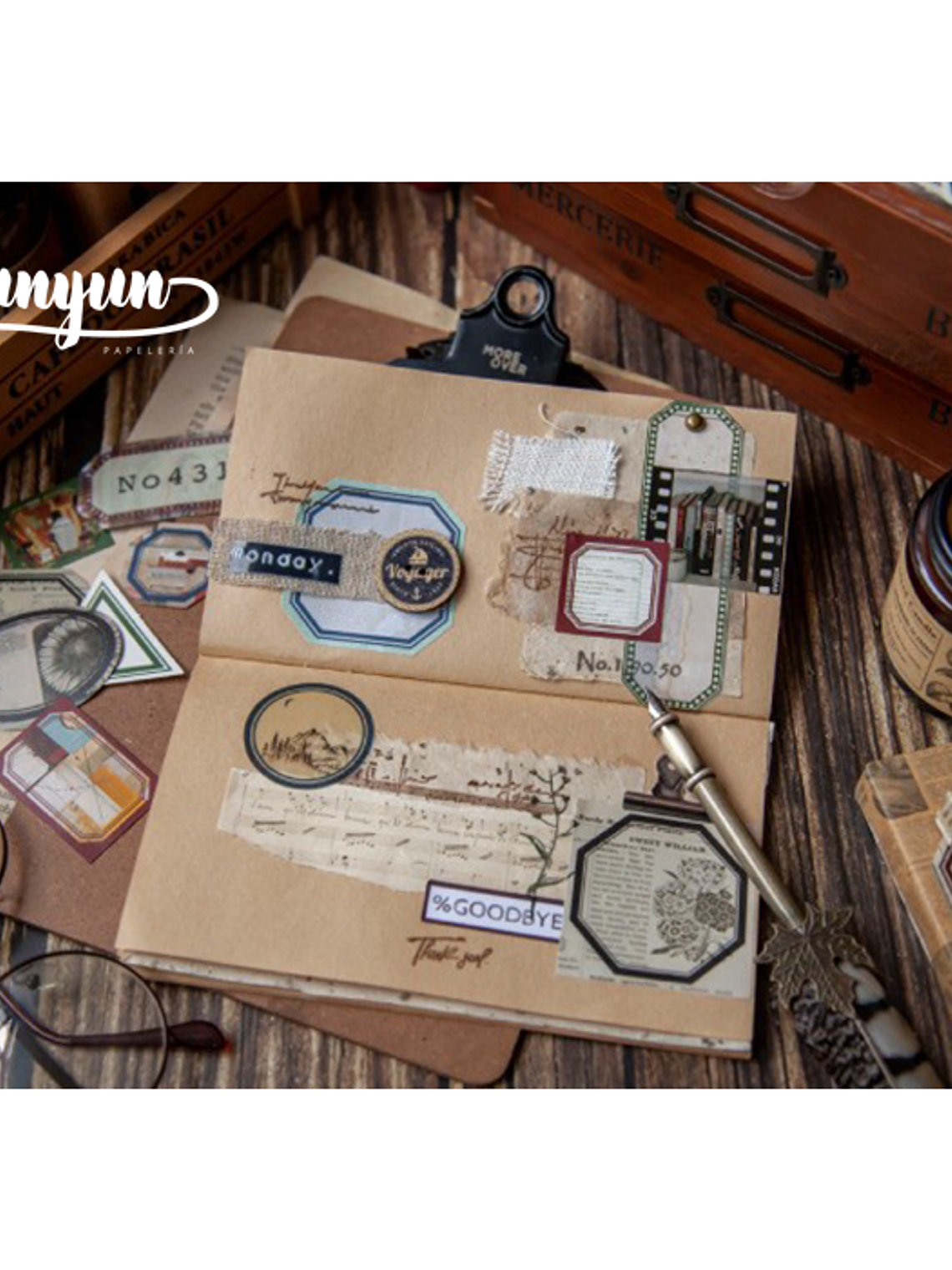 Stickers Retro Label - 40 pzas 5