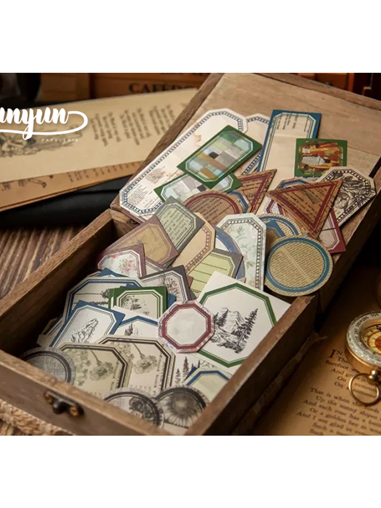 Stickers Retro Label - 40 pzas 7