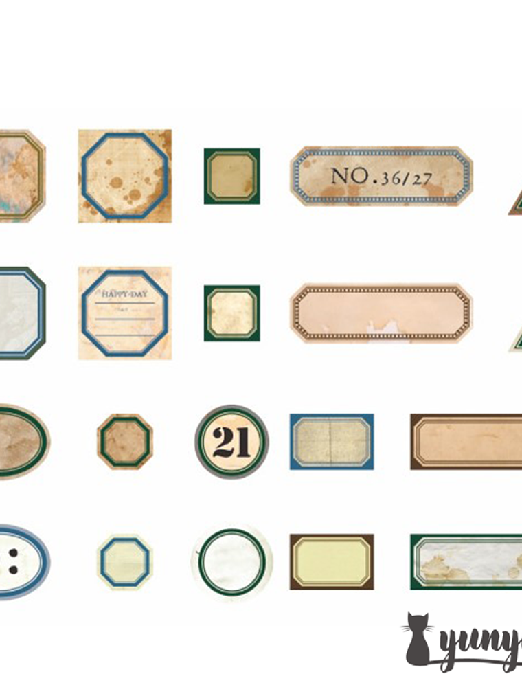 Stickers Retro Label - 40 pzas 9