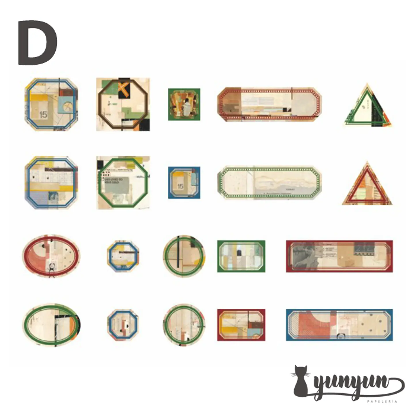 Stickers Retro Label - 40 pzas 11