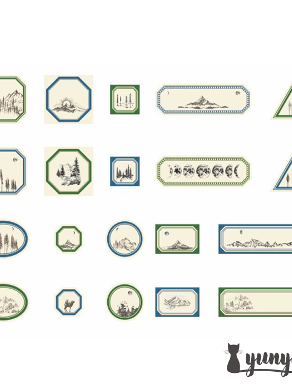 Stickers Retro Label - 40 pzas 12