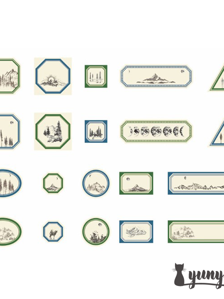 Stickers Retro Label - 40 pzas 12