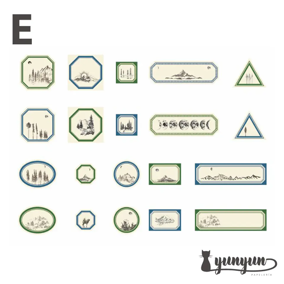 Stickers Retro Label - 40 pzas 12