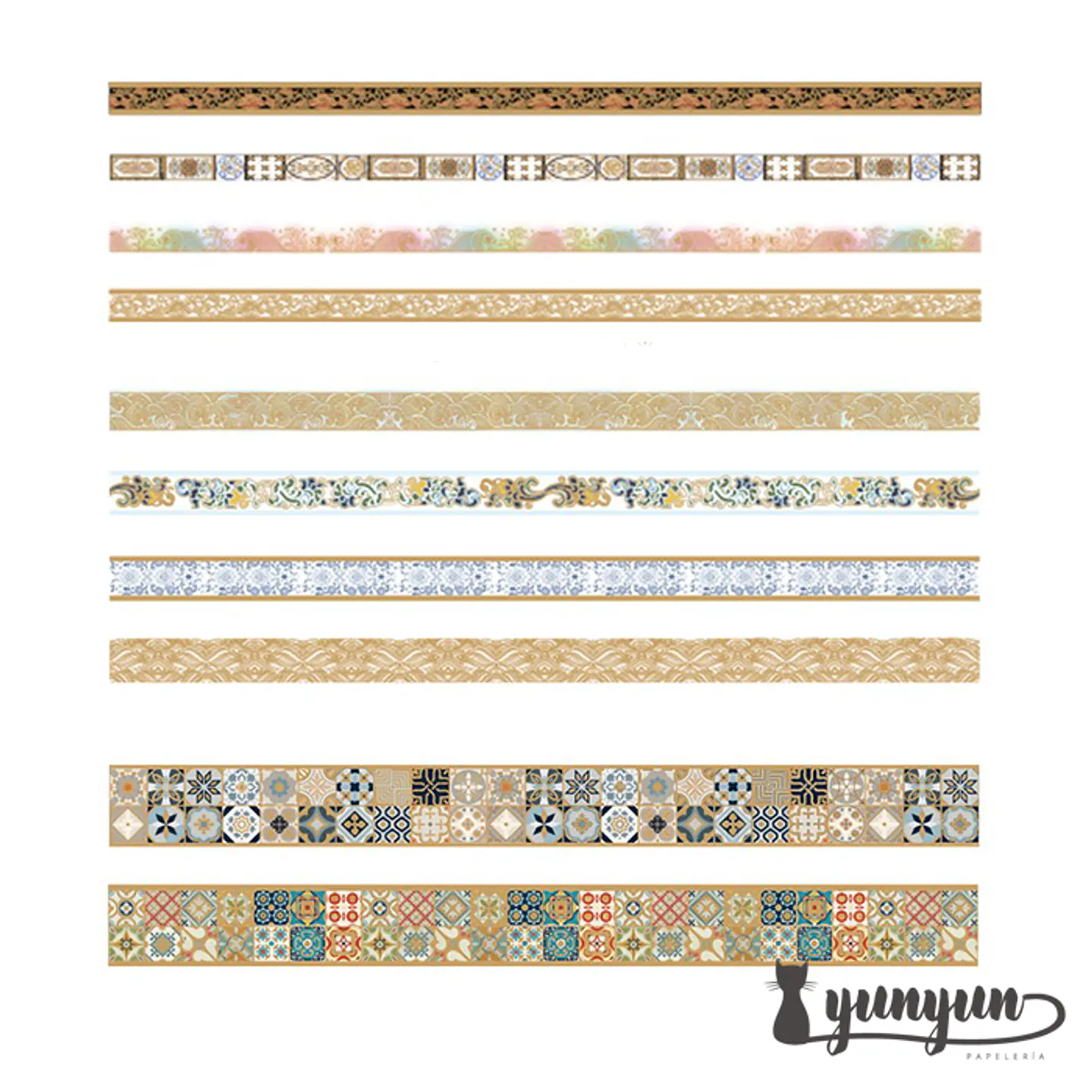 Pack 10 Cintas Foil - Diseños arte 3