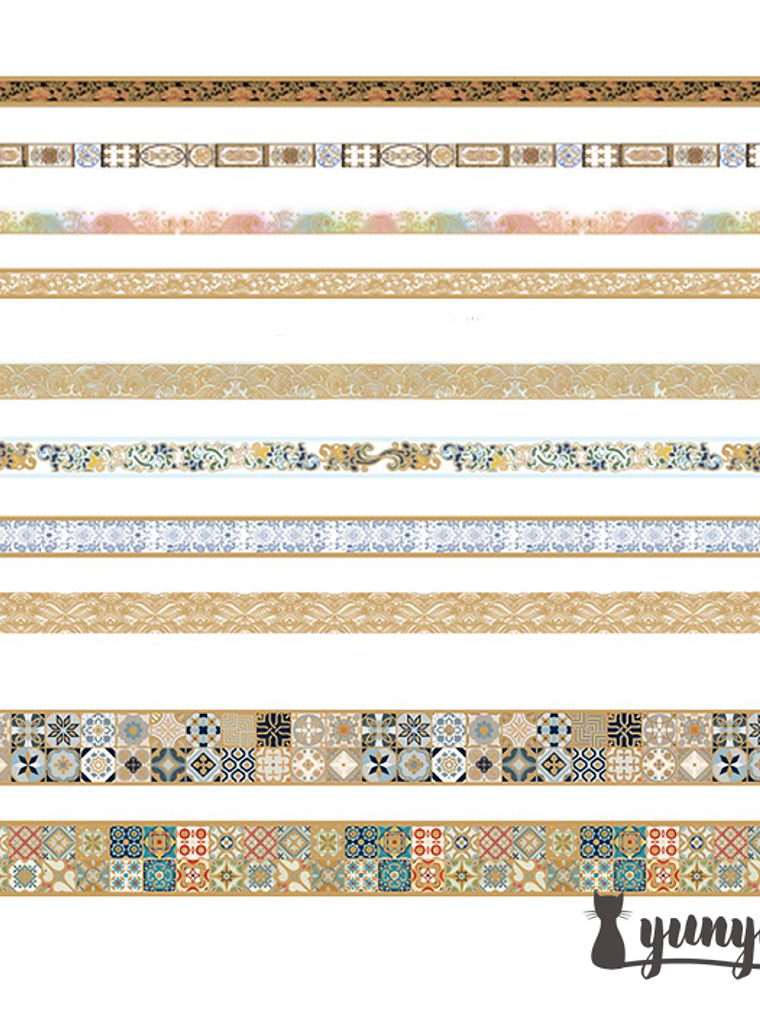 Pack 10 Cintas Foil - Diseños arte 3