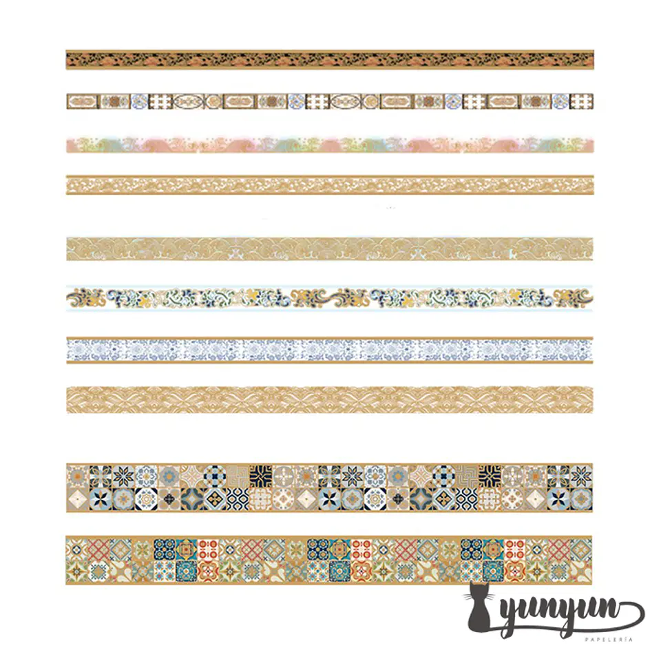 Pack 10 Cintas Foil - Diseños arte 3