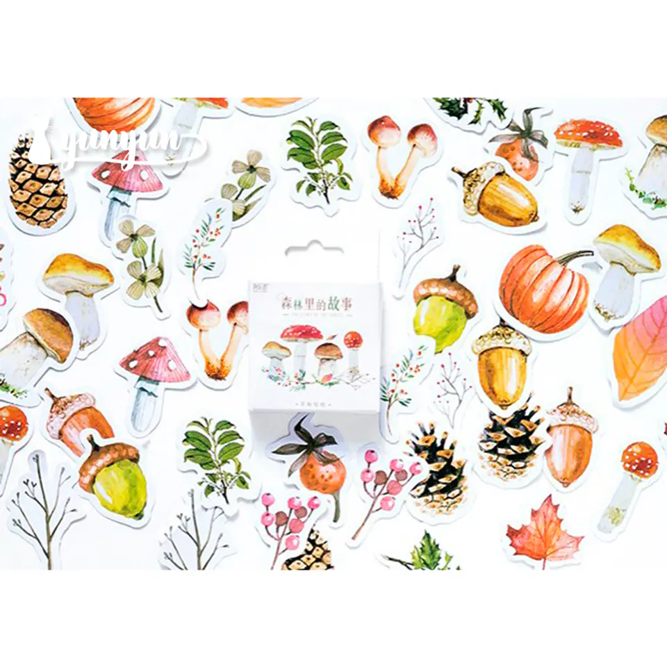 Caja Stickers Honguitos III - 45 pzas 1