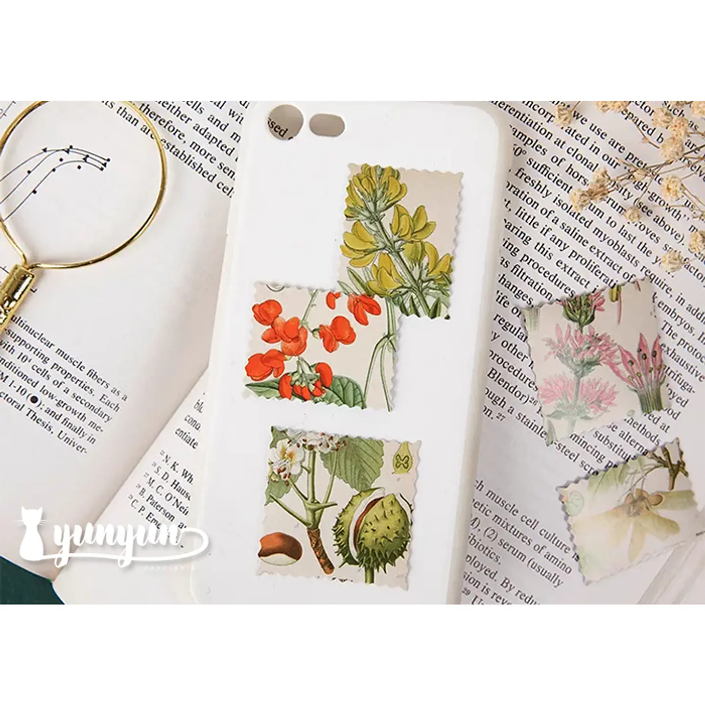Caja Stickers Estampilla Botánica - 45 pzas 3