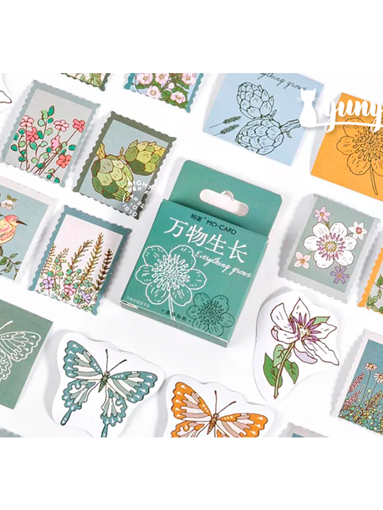 Caja Stickers Botánica #36 1