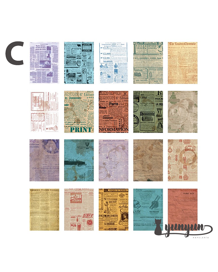 Vintage Paper - 20 pzas