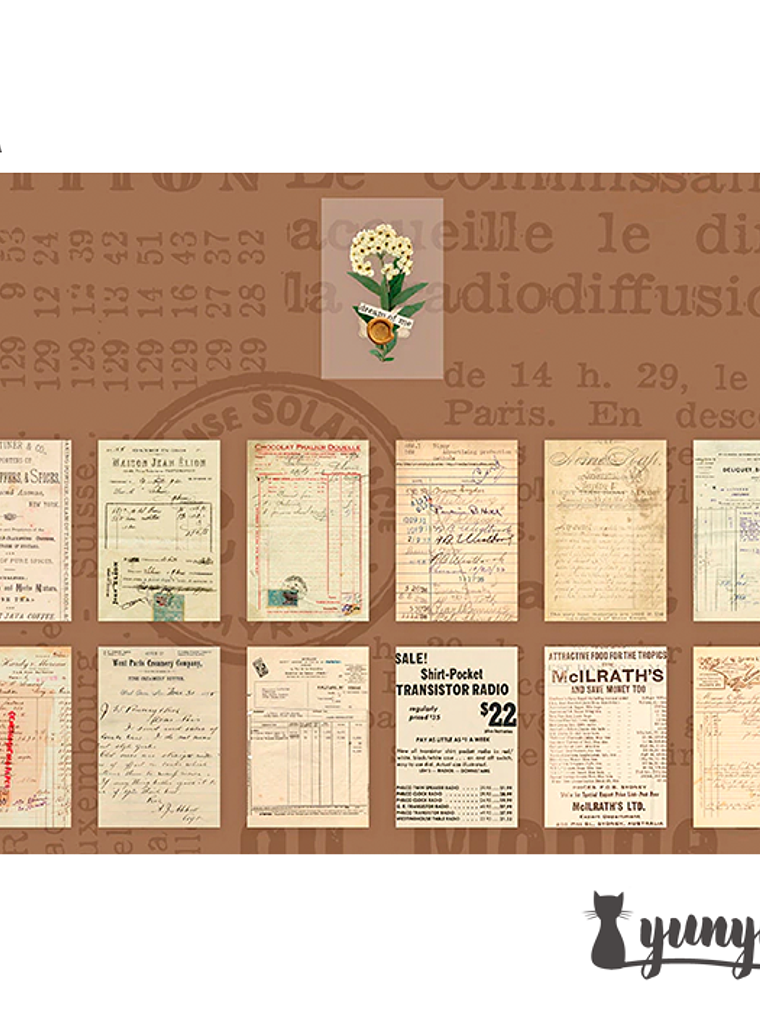 Stickers Old Book - 25 pzas 9