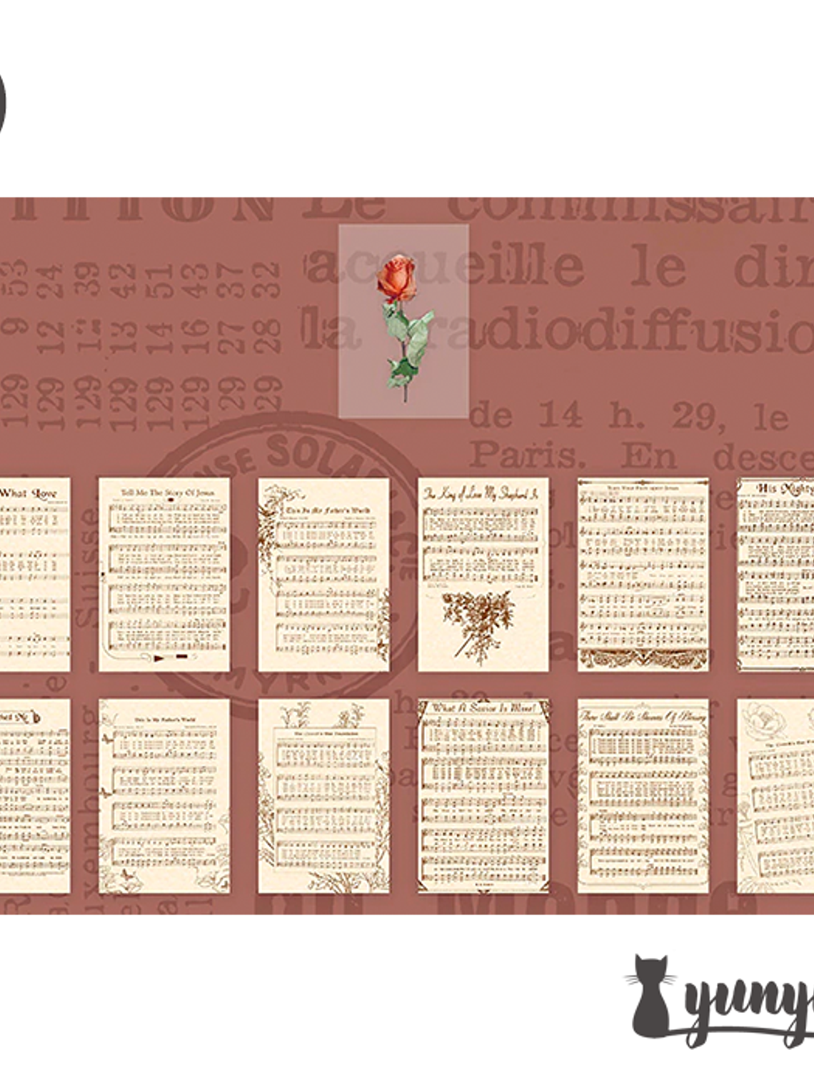 Stickers Old Book - 25 pzas 12