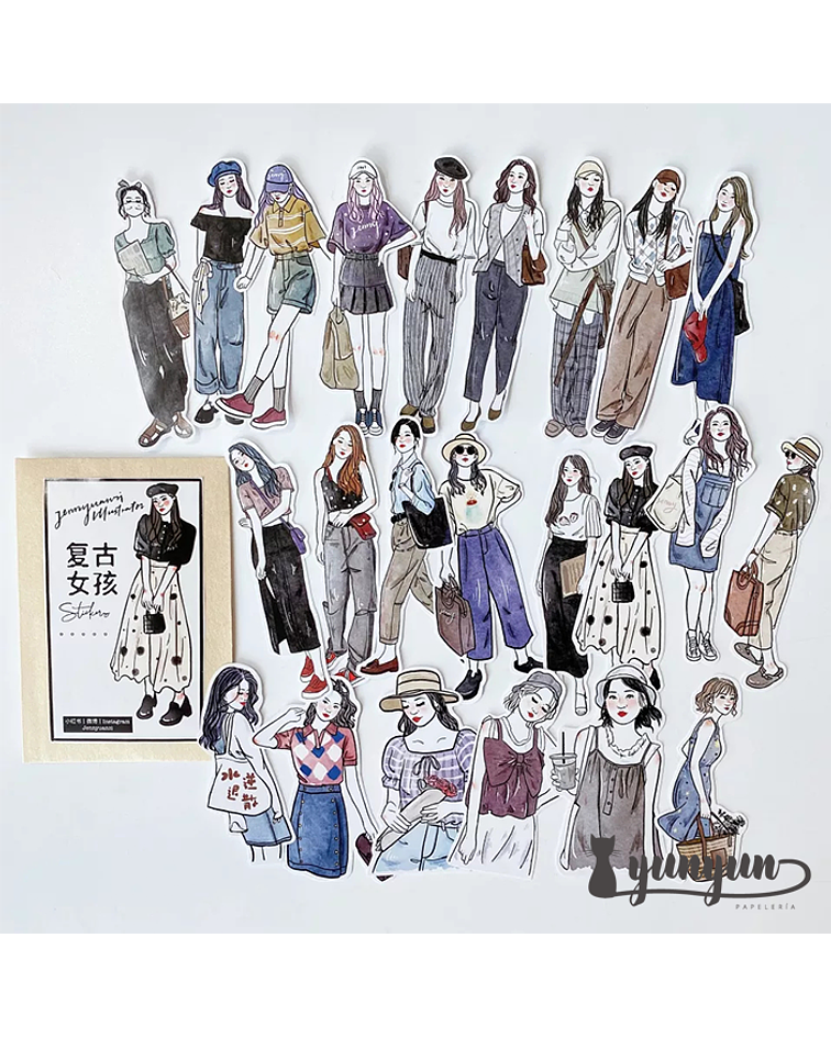 Stickers Girls - 23 pzas