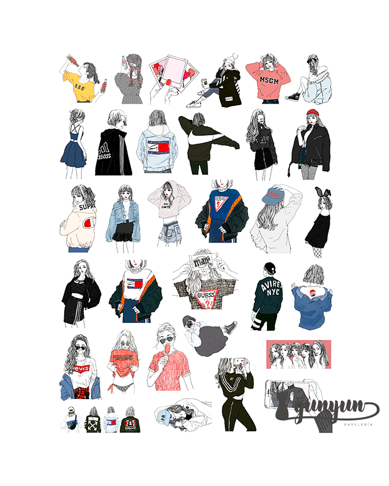 Stickers Girls II - 32 pzas