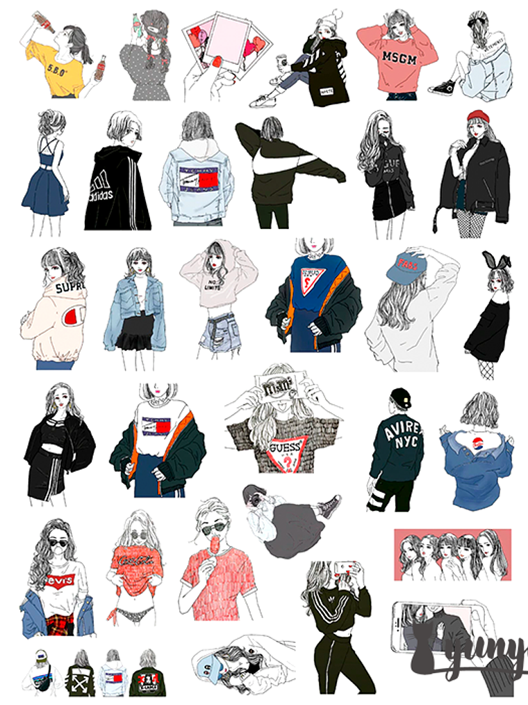 Stickers Girls II - 32 pzas 4